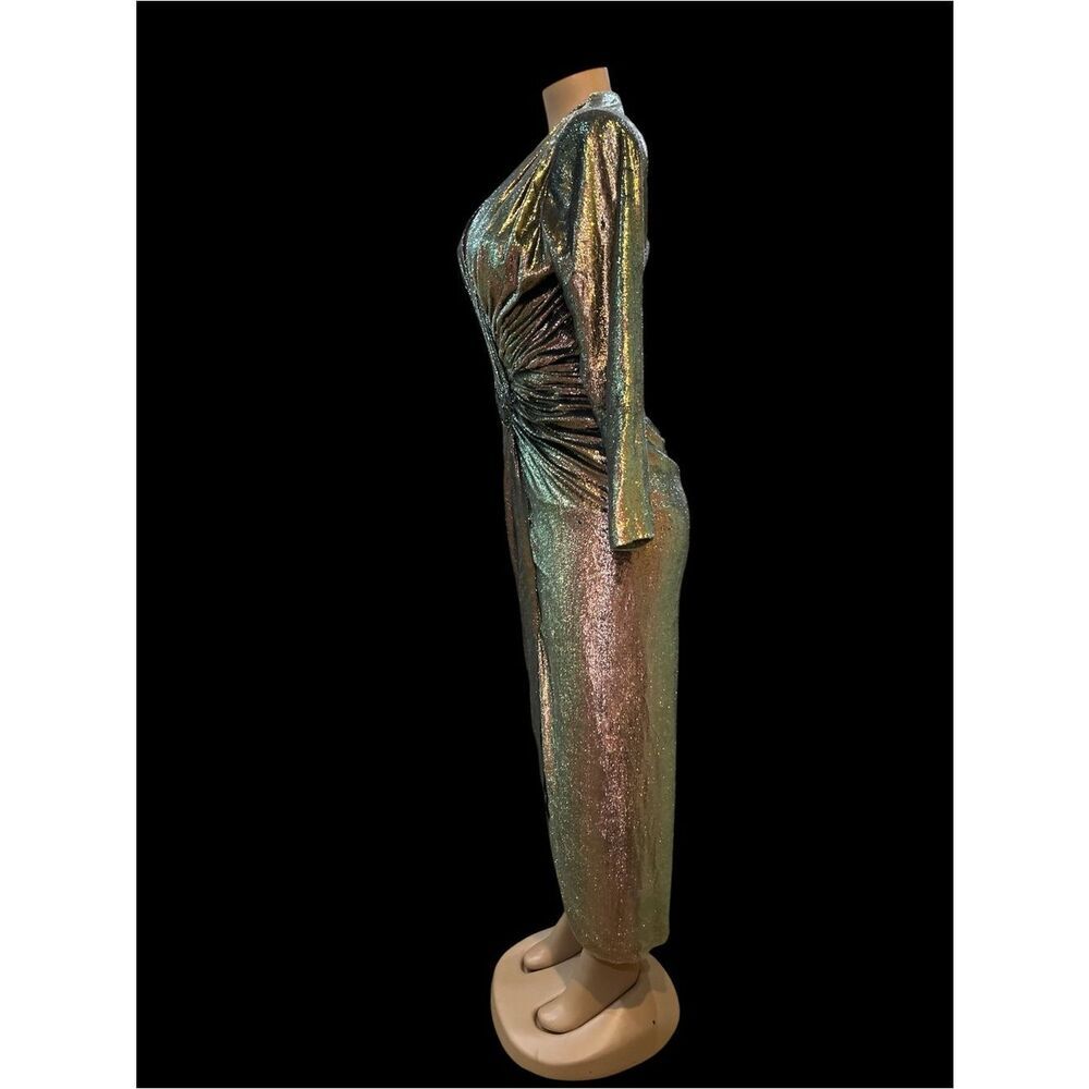 Metallic Iridescent Ruched Dress - Picture 3 of 5